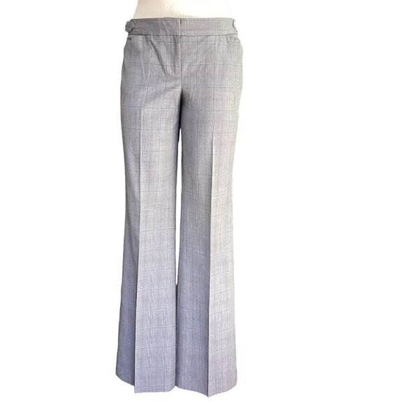 Express Design Studio Editor Flare Dress Pants Plaid Sz 4 #176H - Picture 1 of 10